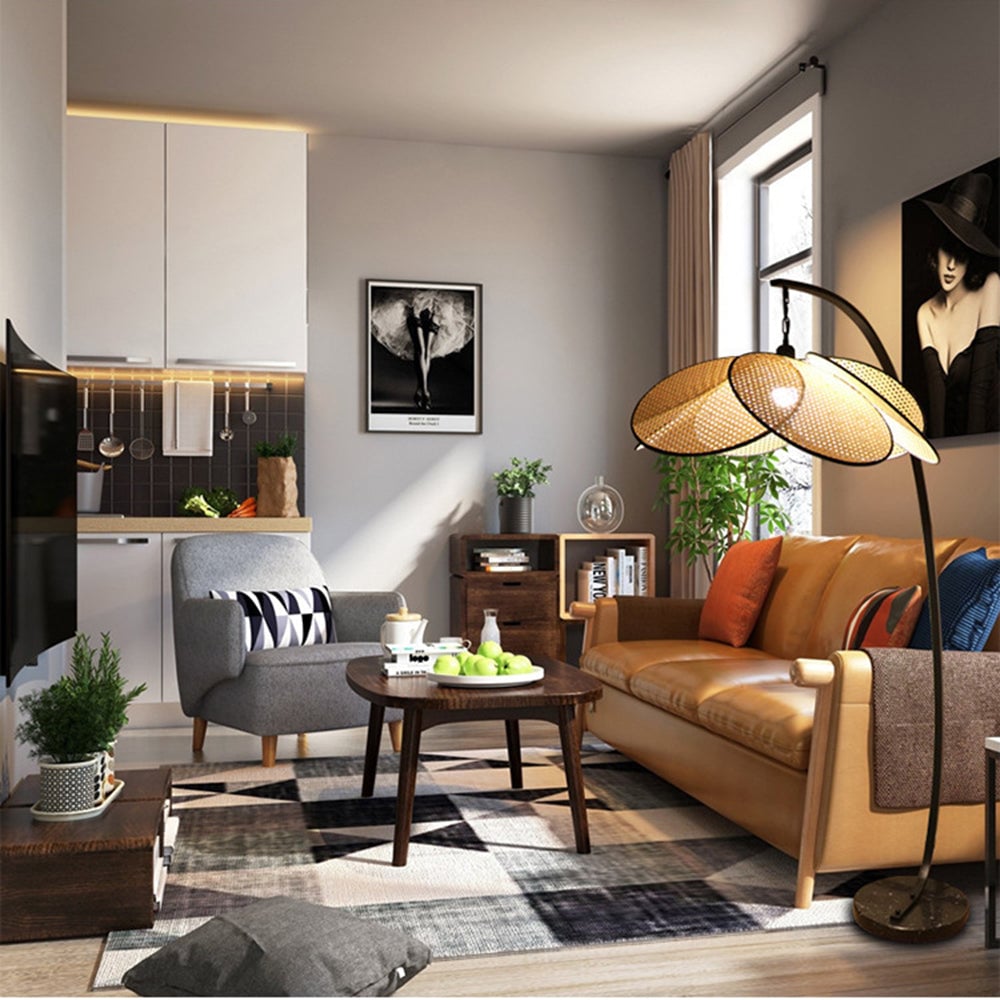 Ritta Stehlampe, Rattan & Weidengeflecht - Lumpaz