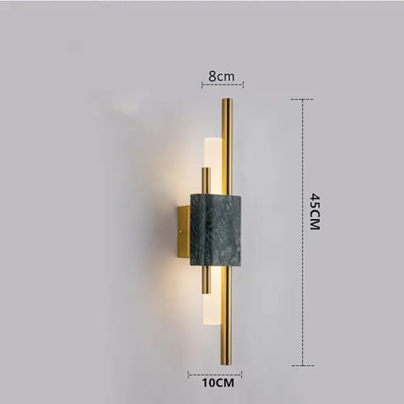 Einfache Wandlampe am Bett aus Marmor im Schlafzimmer - Lumpaz