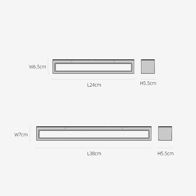 Edge Außenwandleuchte, Dinas, 24/38cm - Lumpaz