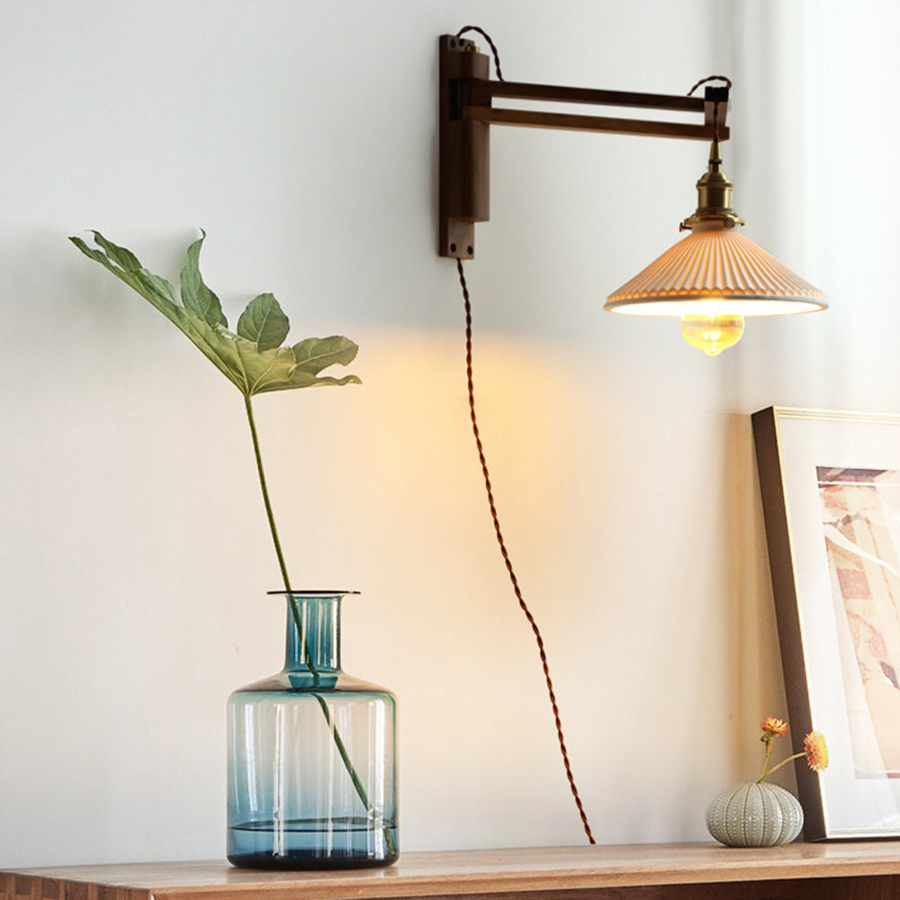 Ozawa Vintage Wandlampe klappbar 3 Farben, Holz - Lumpaz