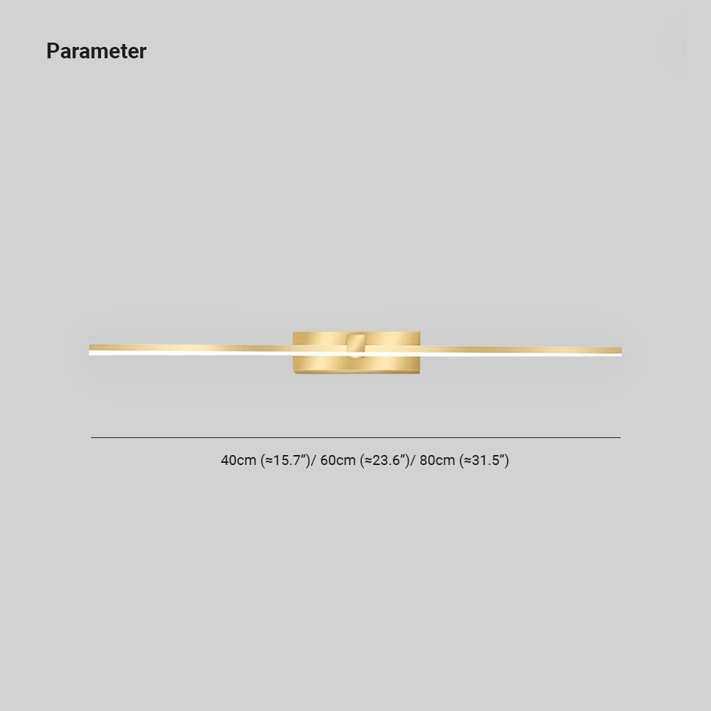 Leigh Spiegelfront Waschtisch-Wandleuchte, L 40/60/80CM - Lumpaz