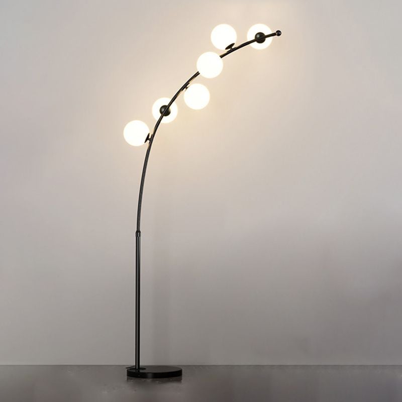 Valentina Bogen Blase Stehleuchte, 2 Farben, 3/4/6-flammig, 200CM Lang - Lumpaz