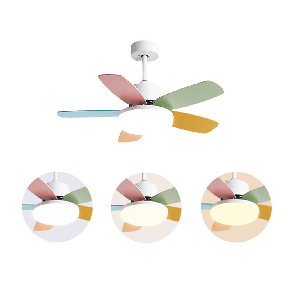 Morandi Bunte Deckenventilator mit Beleuchtung, ∅107CM - Lumpaz