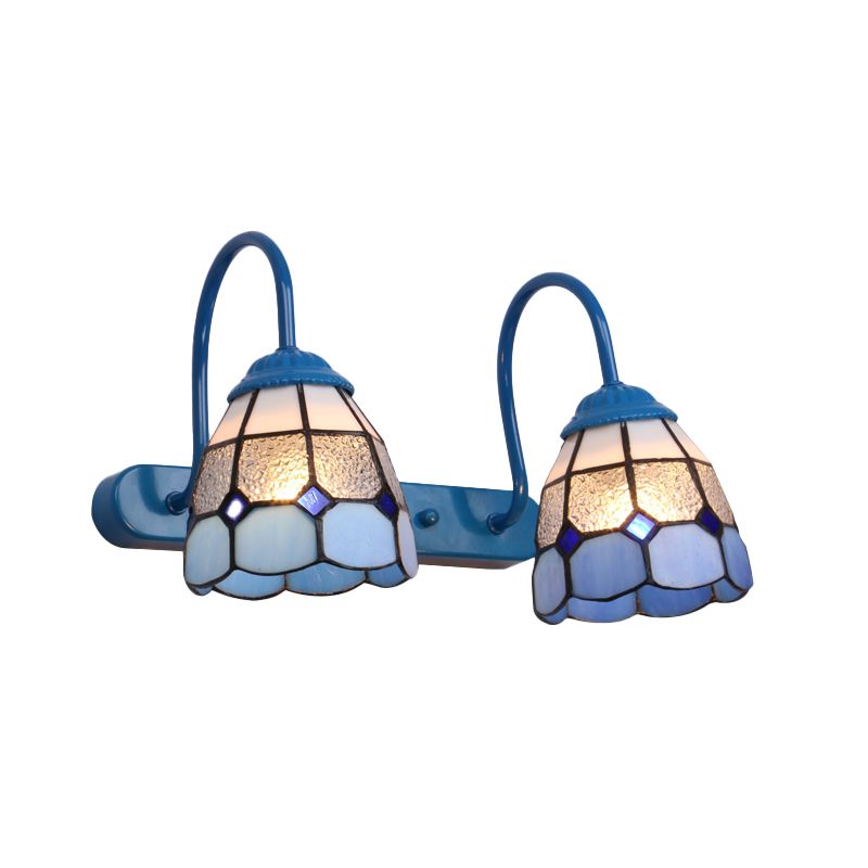 Baxter Tiffany Spiegel Front Vanity Wandleuchte, 5 Stile, 3 Farben, 33CM Lang - Lumpaz