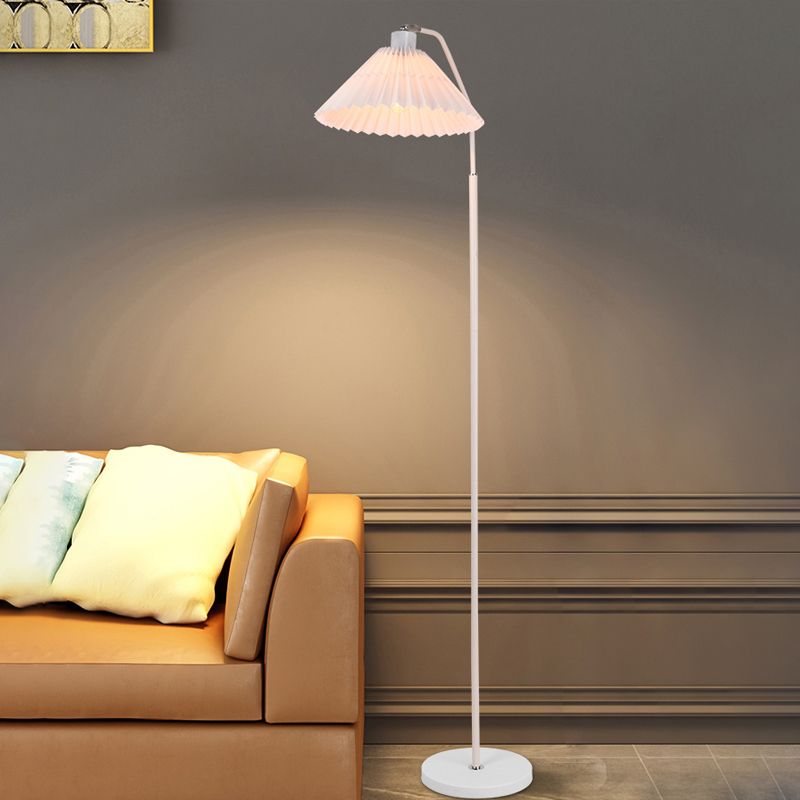 Ozawa Stehlampe Plissiert, Metall & Textil, 4 Farben, 150CM Lang - Lumpaz