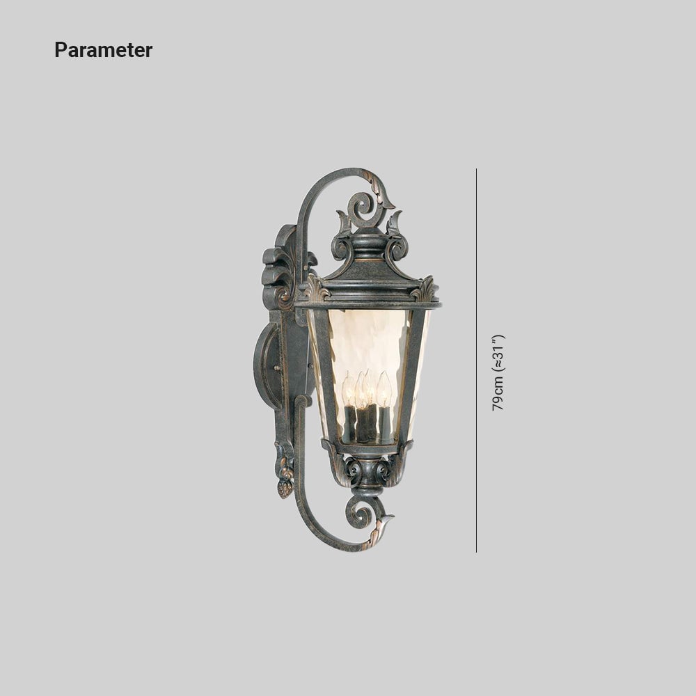 Alessio Laterne Außenbereich Wandleuchte, 48/54/79CM Lang - Lumpaz