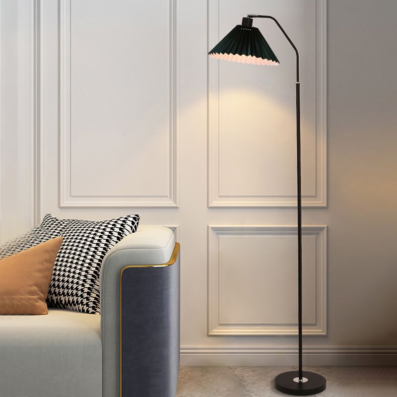 Ozawa Stehlampe Plissiert, Metall & Textil, 4 Farben, 150CM Lang - Lumpaz