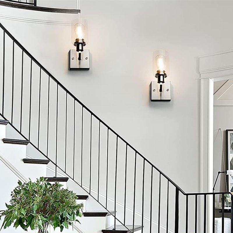 Alessio Spiegelfront Wandleuchte Schwarz, 3 Farben, 1/2/3/4/5-flammig - Lumpaz