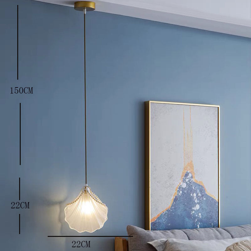 Moderne Luxuriöse Pendelleuchte mit Perlenmuschel für Schlafzimmer - Lumpaz