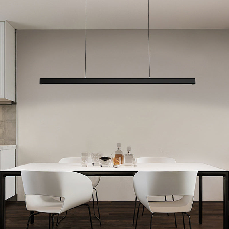Edge Pendelleuchte Linear dimmbar, Metall&Holz, 60/80/100/120CM Lang - Lumpaz