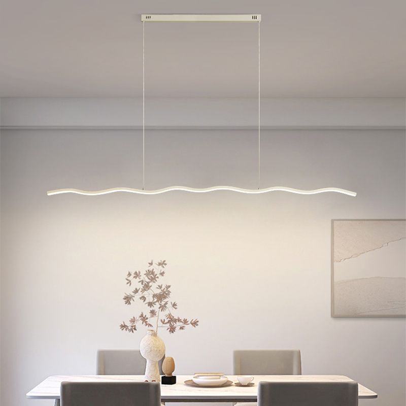 Welle Lineare Pendelleuchte, L 80/100/120CM - Lumpaz