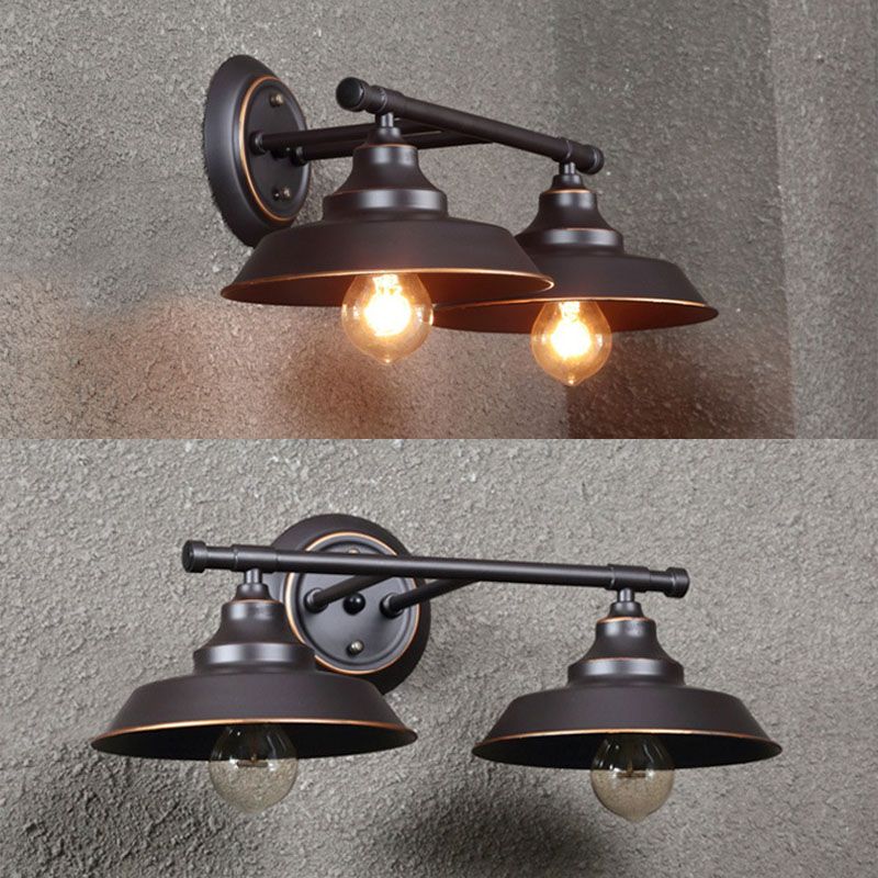 Alessio Retro-Spiegelfront-Wandleuchte, 2/3-flammig, 50/84CM Lang - Lumpaz