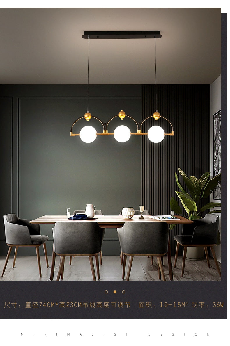 LED Pendelleuchte Schwarz Hinzufügen Gold Lange - Lumpaz