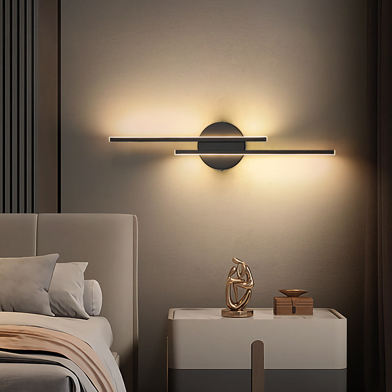 Moderne Minimalistische LED Eisen Wandleuchte für Schlafzimmer - Lumpaz