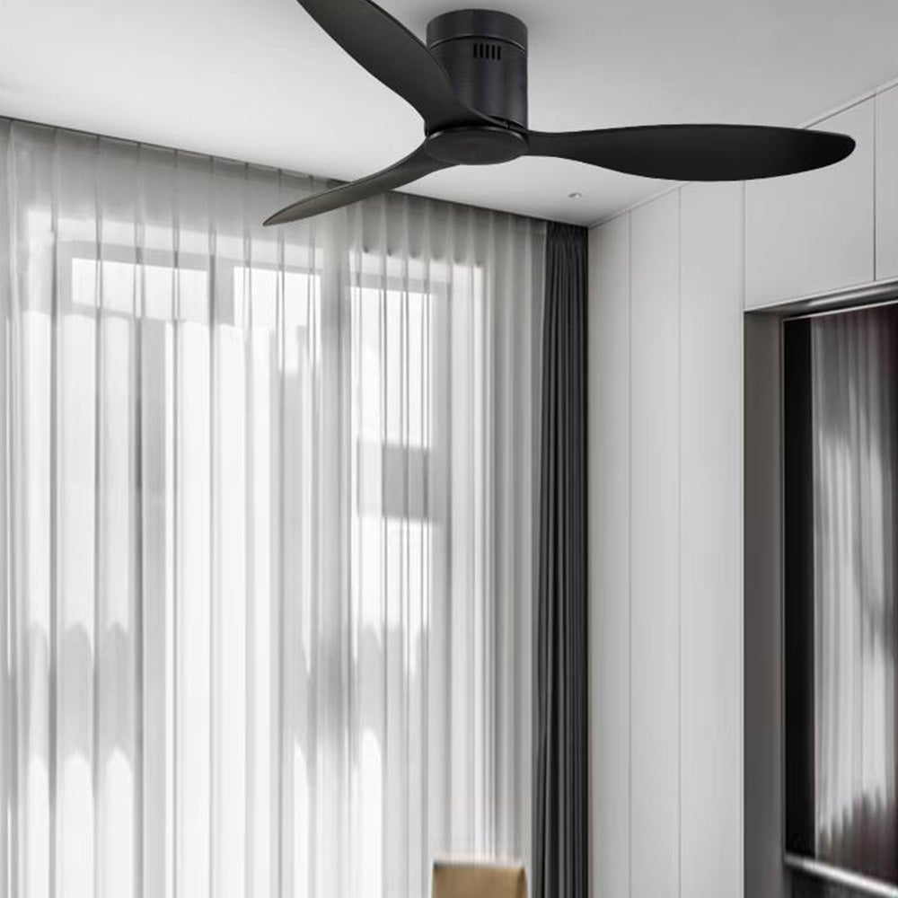 Walters 3-Blatt Deckenventilator mit Beleuchtung, Schwarz, 2 Farbe, ∅115CM - Lumpaz