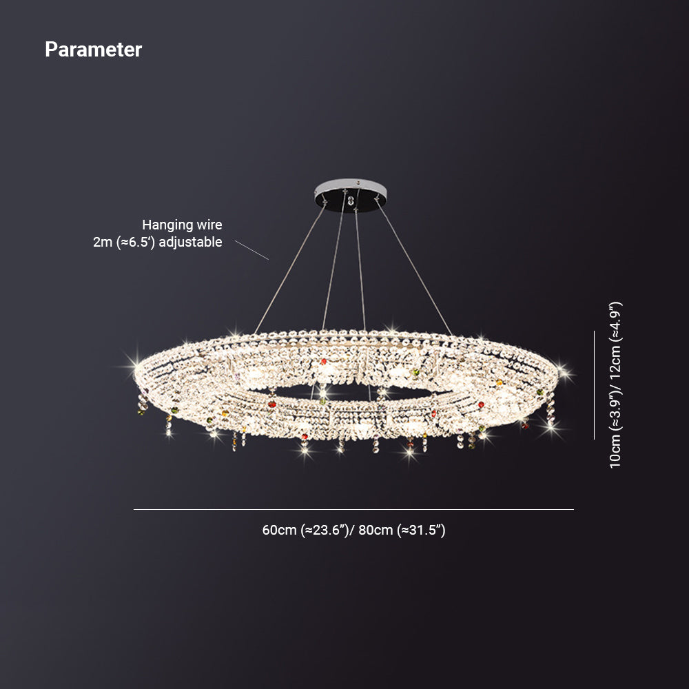 Kristy Kristall Pendelleuchte Fernbedienung Dimmbar, ∅60/80cm - Lumpaz