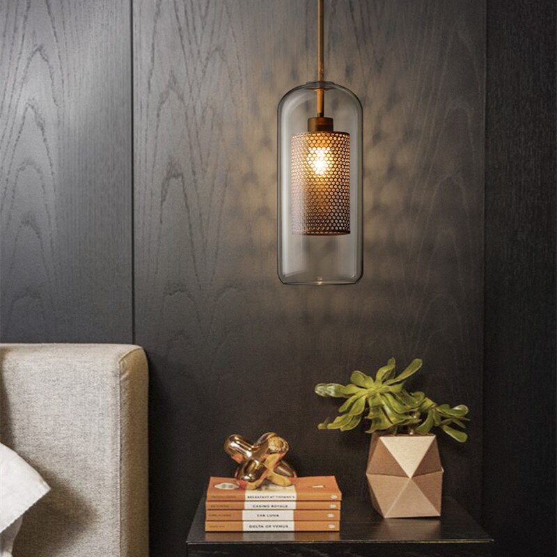 Nordische Industrielle Pendelleuchte aus Glas für Esszimmer, Restaurant - Lumpaz