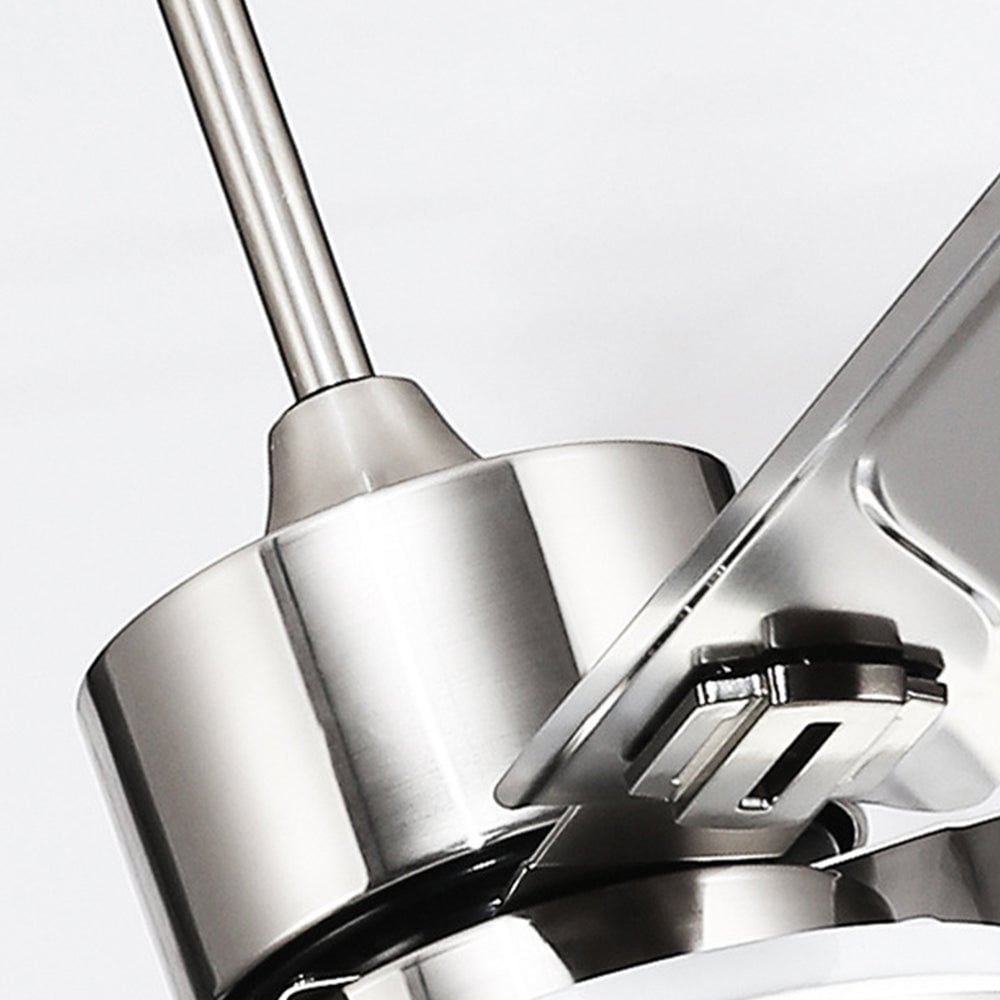 Haydn 5-Blatt Silberner Deckenventilator mit Beleuchtung, Metall & ABS, ∅132CM - Lumpaz