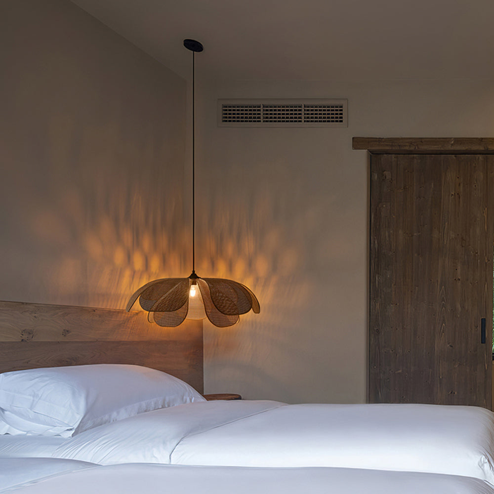 Ritta Pendelleuchte, Rattan & Weidengeflecht, ∅60/80cm - Lumpaz