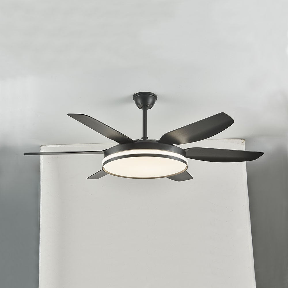 Haydn 6-Blatt-Deckenventilator mit Beleuchtung, 3 Farben, ∅130CM - Lumpaz