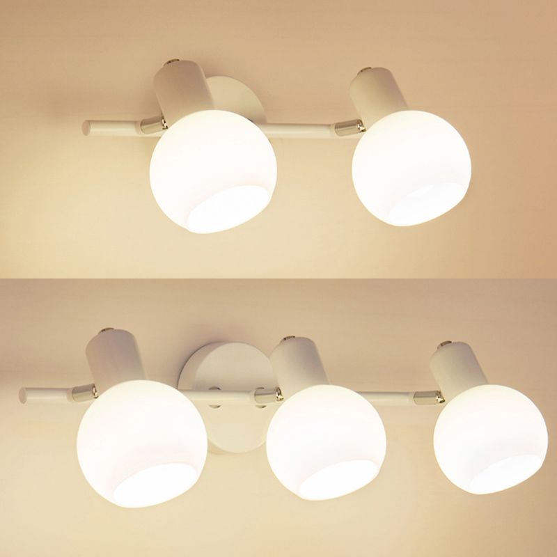 Valentina Spiegelfront Wandleuchte, 2 Farben, 1/2/3/4-flammig, 15/30/45/65CM Lang - Lumpaz