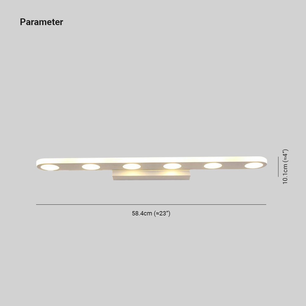 Leigh Ovale Weiße Spiegelfront Eitelkeit Wandleuchte, 41/58CM Lang - Lumpaz