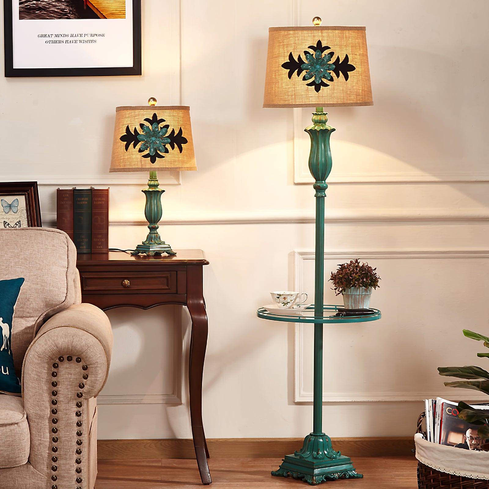 Eryn Vintage Grüne Stehlampe, 2 Stile - Lumpaz