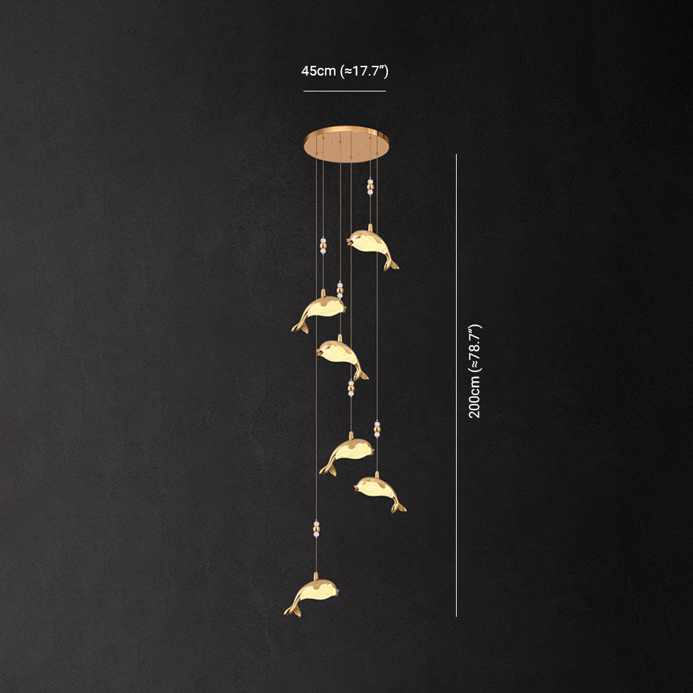 Jibril Treppenkronleuchter, 1/2/3/8/12-flammig - Lumpaz