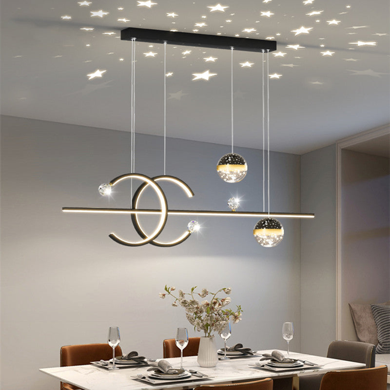 Madina Lineare LED Stern Pendelleuchte für Esszimmer - Lumpaz