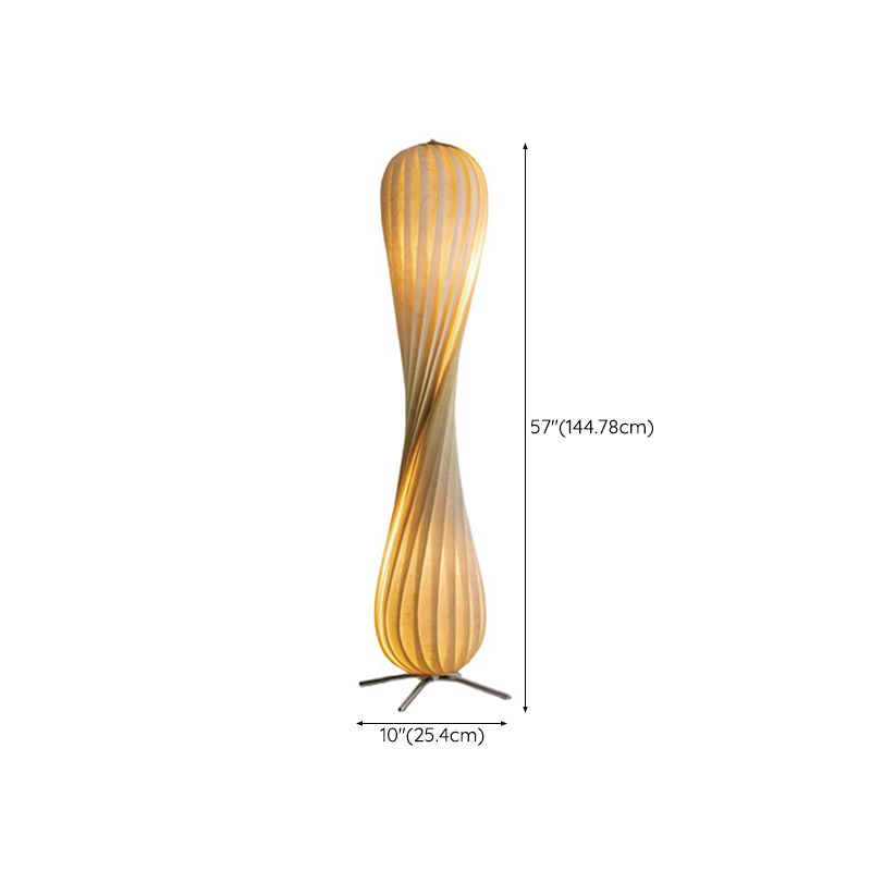 Ozawa Verdrehte Stehleuchte, Holz, 112/144CM Lang - Lumpaz