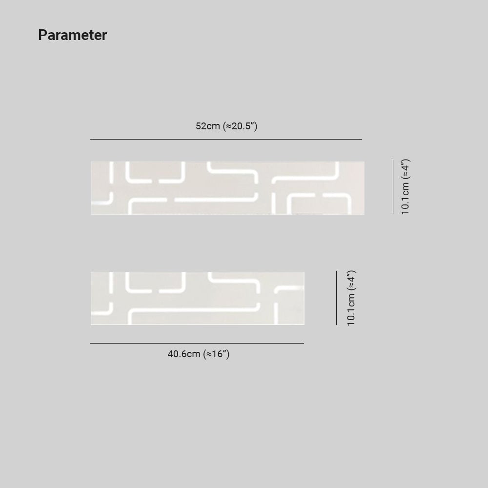 Leigh Rechteck Spiegelfront Waschtisch-Wandleuchte - Lumpaz
