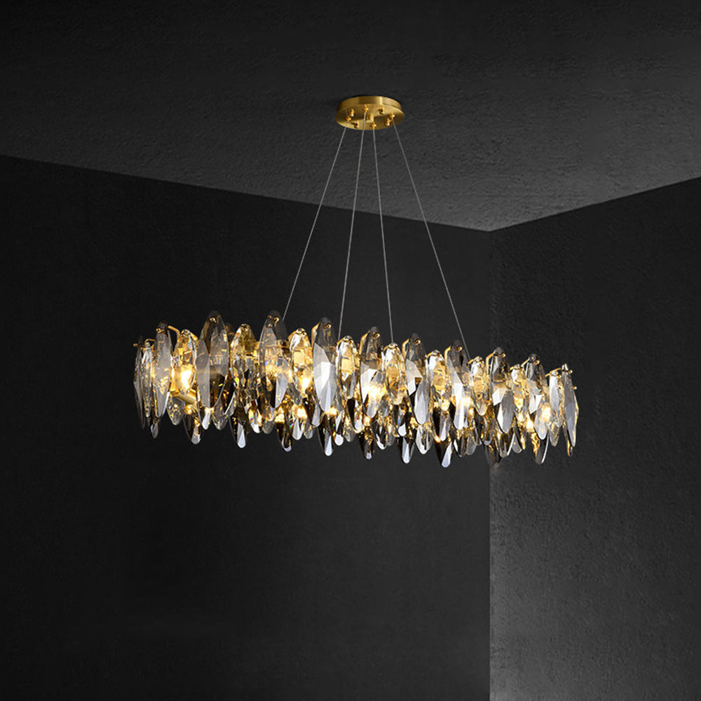 Marilyn Pendelleuchte Farbe Temperatur Schaltbar, Kupfer & Kristall, ∅90/120cm - Lumpaz