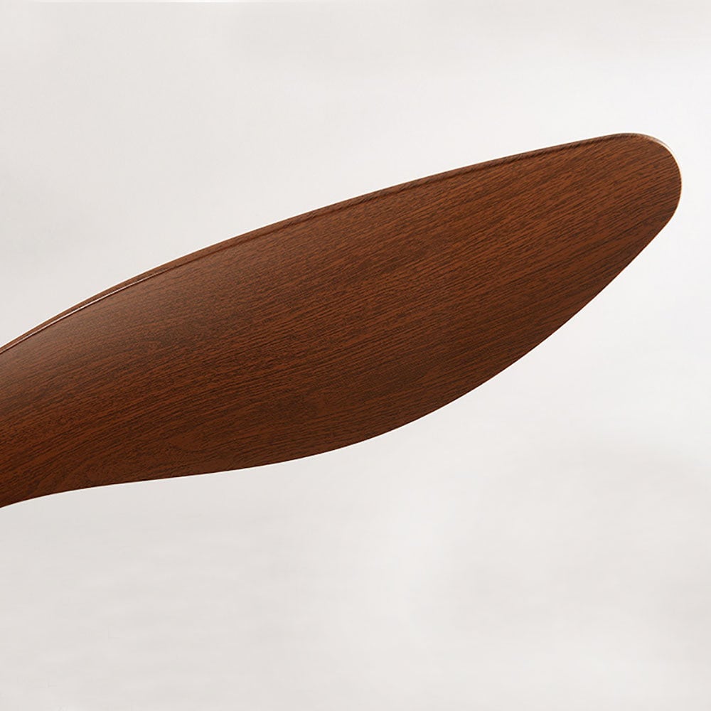 Haydn Schwarz 3 Blätter Deckenventilator mit Beleuchtung, Metall & Holz, ∅132CM - Lumpaz