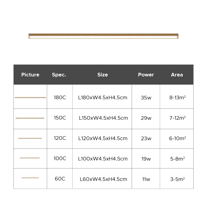Edge Deckenleuchte, Holz 60/100cm - Lumpaz