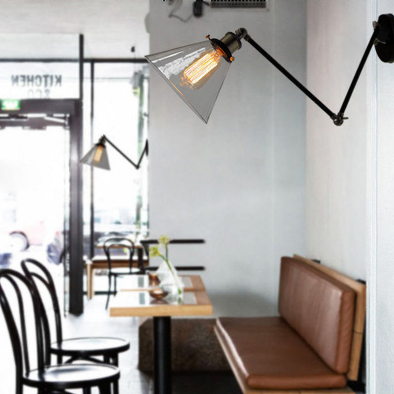 Brady Wandleuchte verstellbar, Metall&Glas - Lumpaz