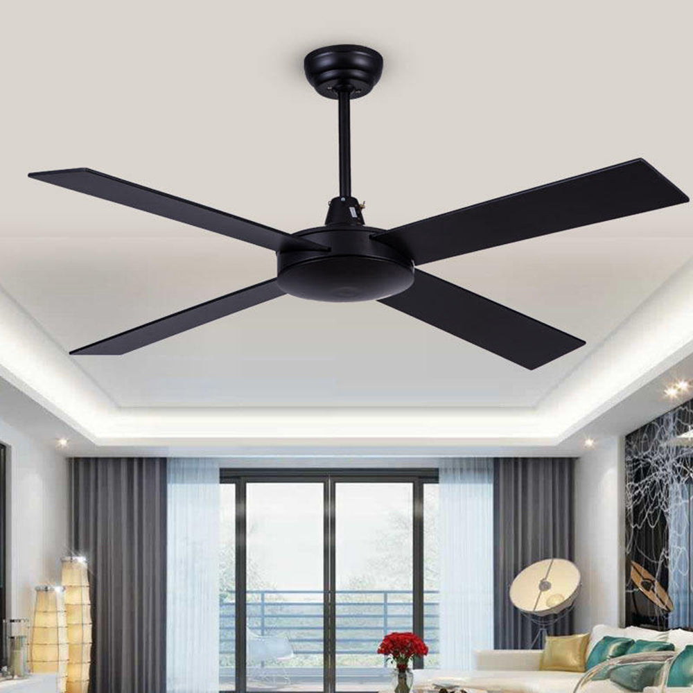 Haydn 4-Blätter Schwarzer Deckenventilator, ∅120CM - Lumpaz
