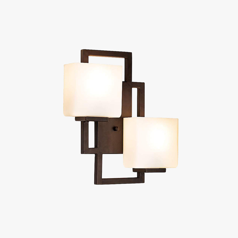 Eyrn Bronze Ankleider Wandlampe, 2-flammig, 35CM Lang - Lumpaz