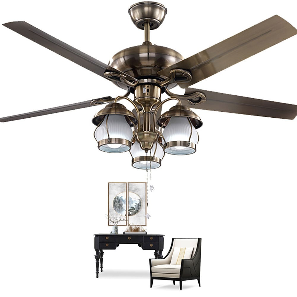 Alessio 4 Blätter Deckenventilator mit Beleuchtung, ∅130CM - Lumpaz