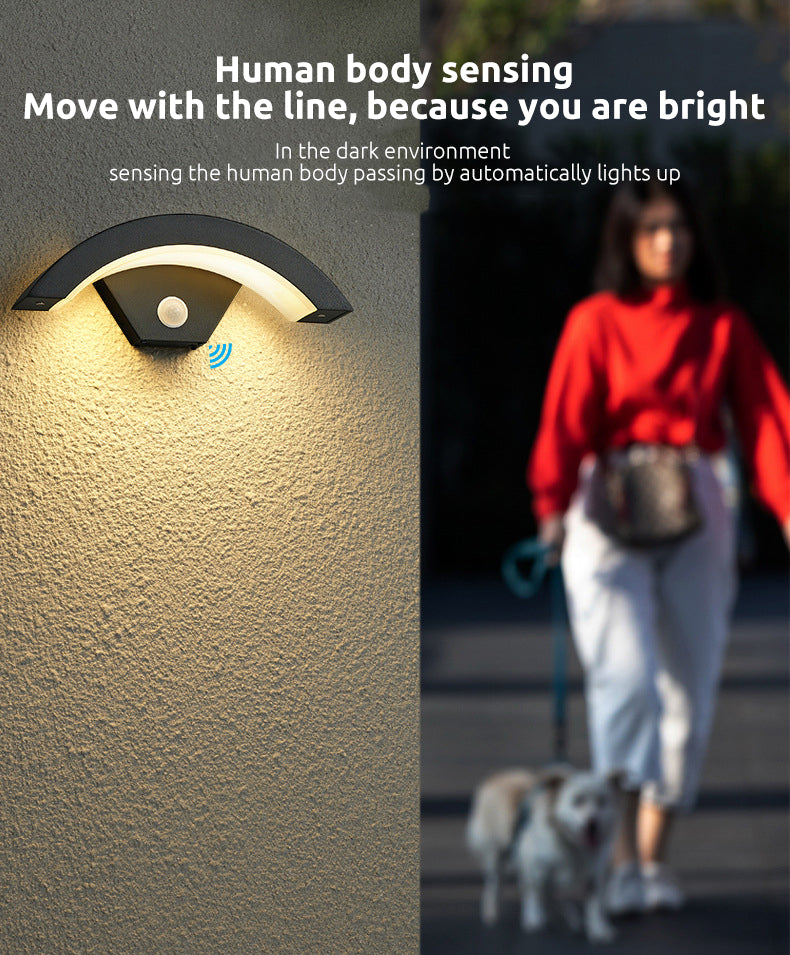 Wasserdichte Sensor-Wandleuchte mit warmweißer LED - Lumpaz