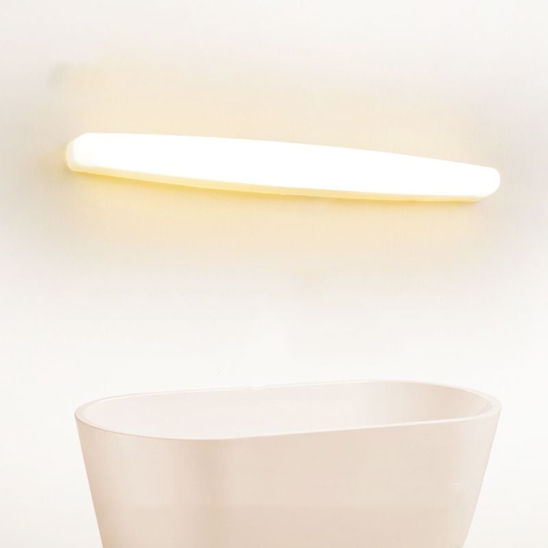 Edge Ovale weiße Spiegelfront Eitelkeit Wandleuchte, 60CM Lang - Lumpaz