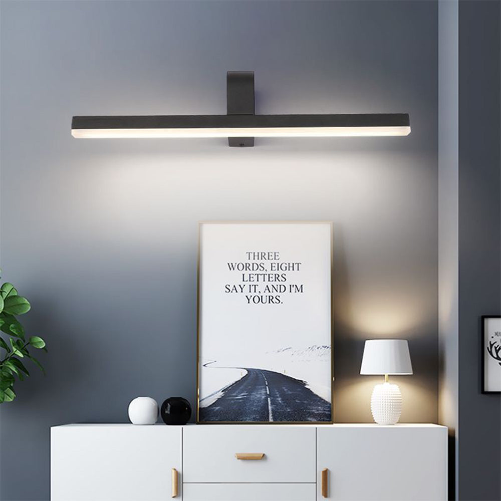 Edge Schwarze Spiegelfront Waschtisch-Wandleuchte, L 40/50/60CM - Lumpaz