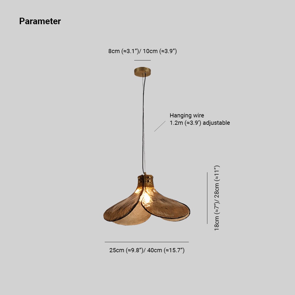 Carins Glas Pendelleuchte, 3 Farbtemperatur umschaltbar, ∅25/40CM - Lumpaz