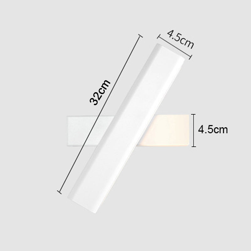 Minimalistische LED Wandleuchte aus Aluminium Drehbar für Schlafzimmer - Lumpaz