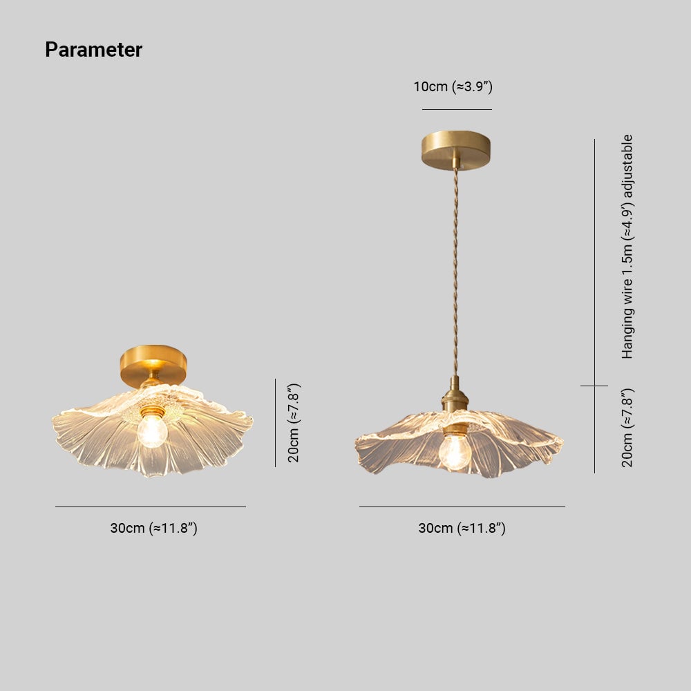 Carins Semi-Flush Mount Deckenleuchte 3 Farbtemperatur schaltbar, reines Kupfer, 2 Farben - Lumpaz