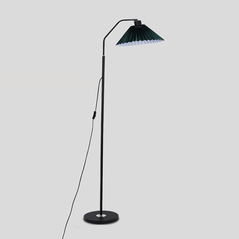 Ozawa Stehlampe Plissiert, Metall & Textil, 4 Farben, 150CM Lang - Lumpaz
