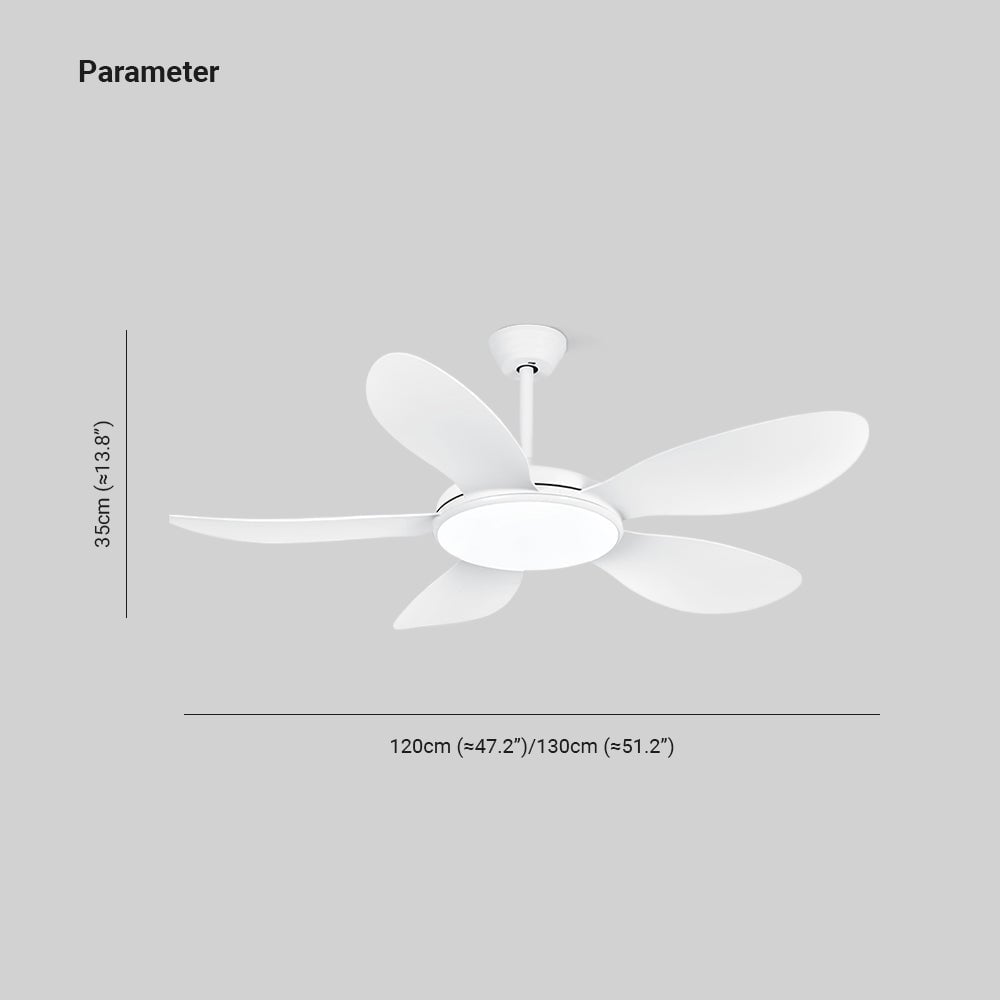 Ozawa 5 Blätter Hölzern Deckenventilator mit Beleuchtung, ∅120/130CM - Lumpaz