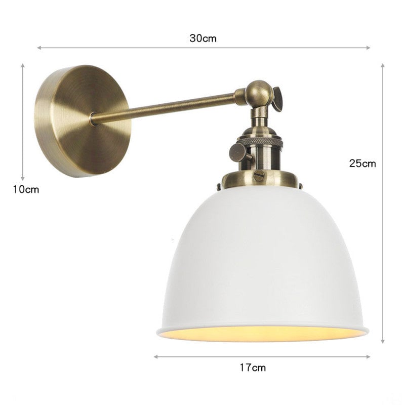 Brady Retro Industrielle Wandleuchte aus Eisen - Lumpaz