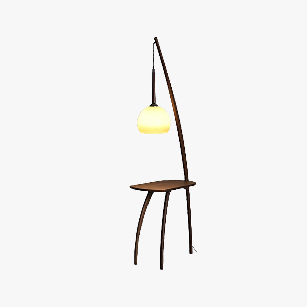 Ozawa Kuppel StehleuchteMit einem kleinen Tisch, Holz, 225CM Lang - Lumpaz