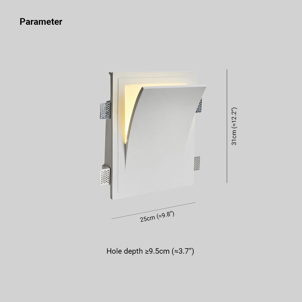 Elif Recessed Wandlampe, 4 Stile - Lumpaz
