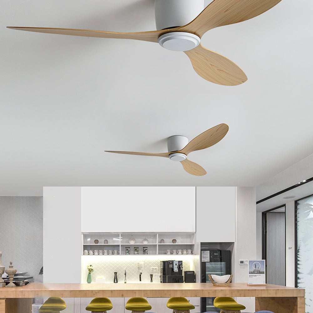 Walters Minimalist 3 Blätter Deckenventilator, 2 Farben, Metall & ABS, ∅130CM - Lumpaz